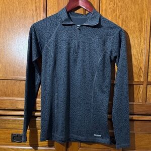 EUC Reebok Charcoal Quarter-Zip Running Top Y2K 00s